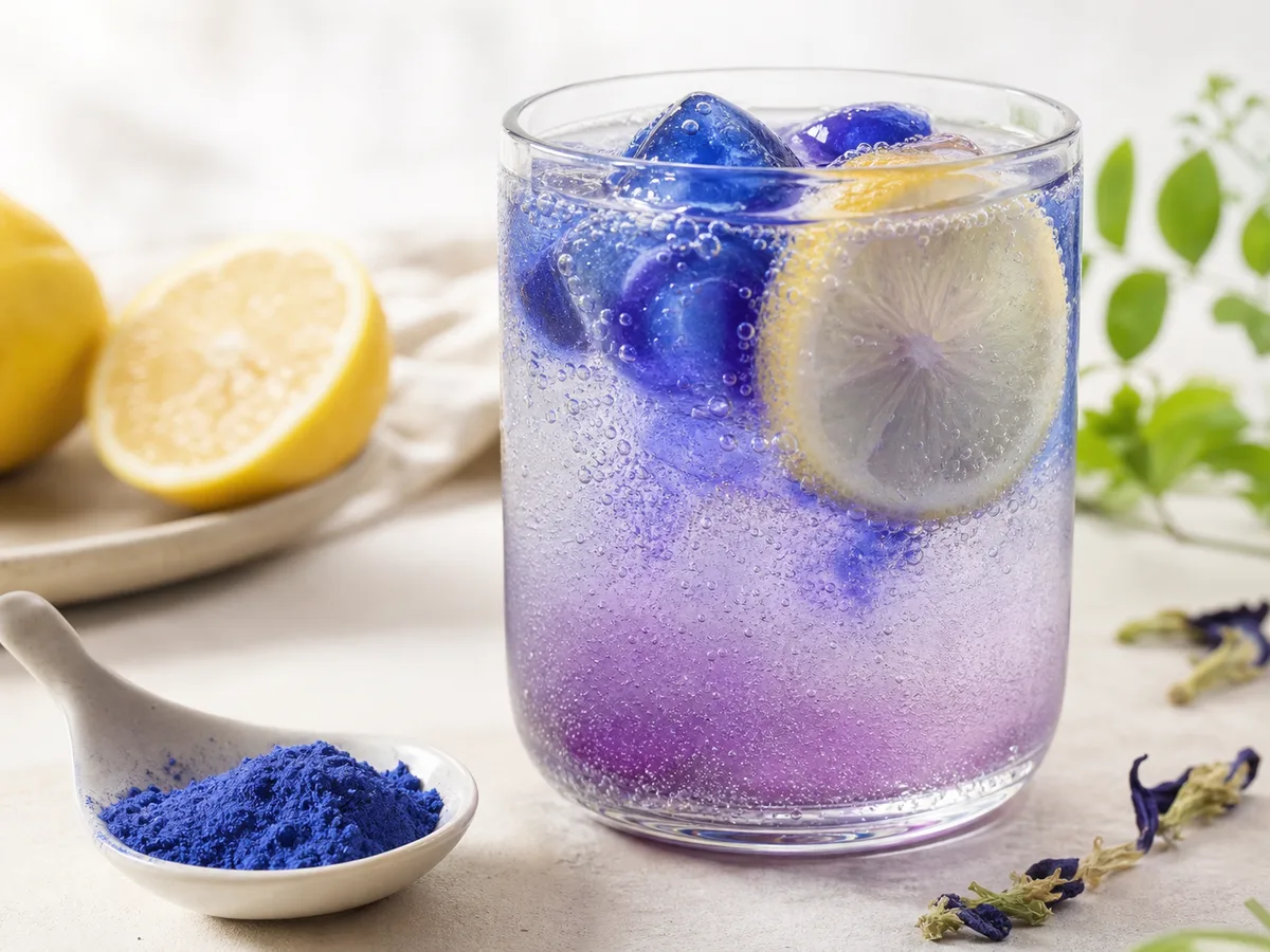 Butterfly Pea ledové kostky do limonády