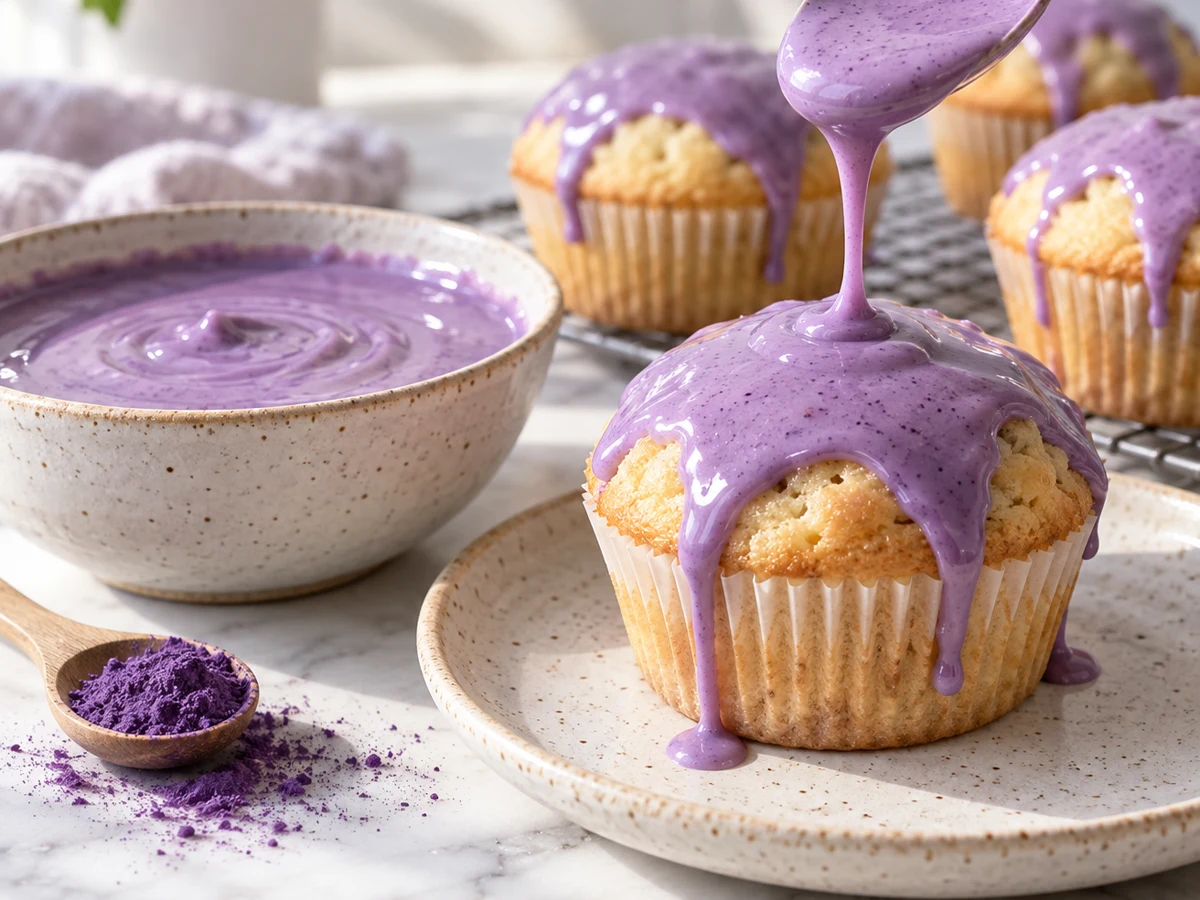 Ube Purple poleva na muffiny